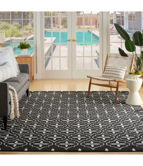 Nourison Home Nourison Essentials Black Ivory NRE04 8 ft. X 10 ft. Rectangle Rug