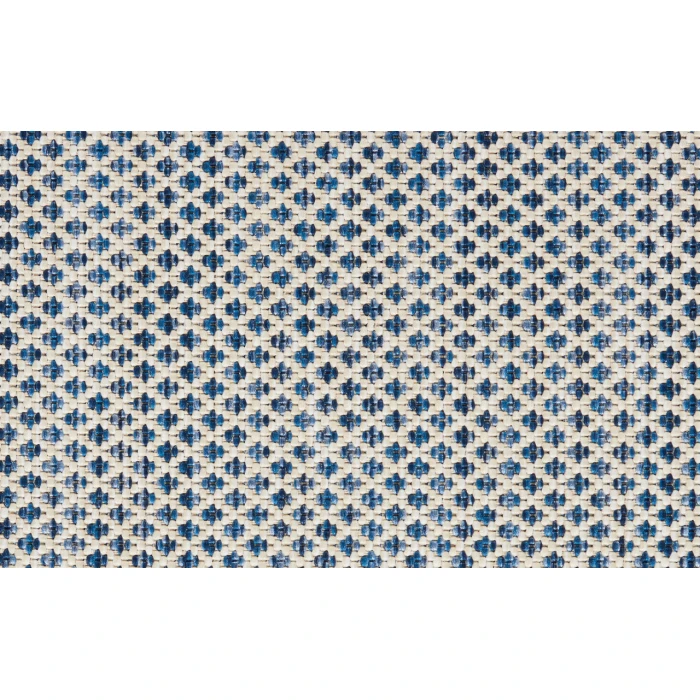 Nourison Courtyard Ivory Blue COU01 5 ft. Round Rug