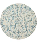 Nourison Jubilant Round Area Rug JUB09-Ivory/Blue