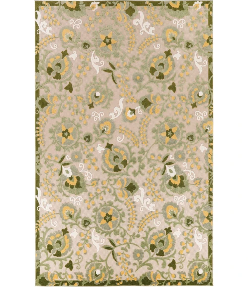 Nourison Aloha Ivory Green ALH17 9 ft. X 12 ft. Rectangle Rug