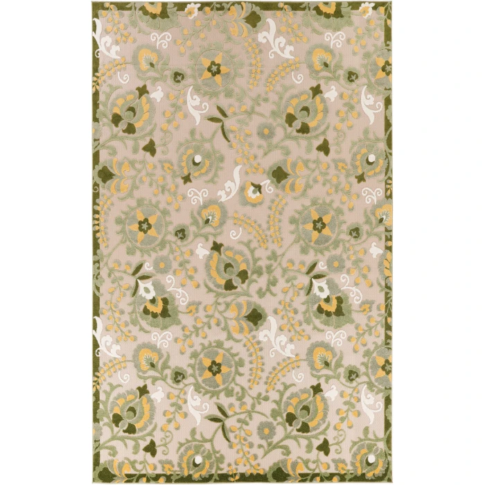 Nourison Aloha Ivory Green ALH17 9 ft. X 12 ft. Rectangle Rug
