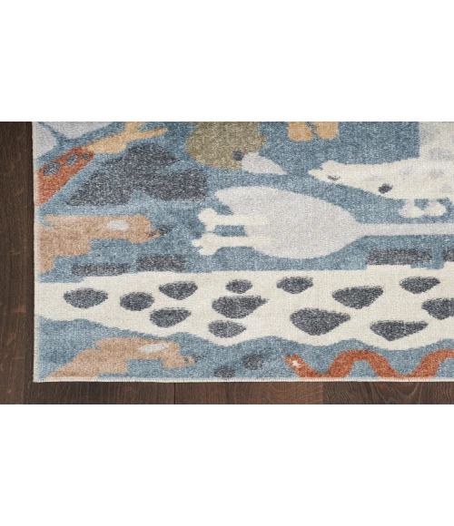 Nourison Astra Machine Washable Multicolor ASW01 2 ft. 2 in. X 8 ft. Rectangle Rug