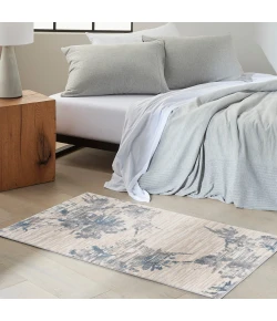 Calvin Klein CK005 Enchanting ECH01 Ivory Grey Blue 3 ft. 2 in. X 5 ft. Area Rug