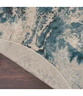 Nourison Maxell Area Rug MAE08 Ivory/Teal 3'10" x 3'10"round