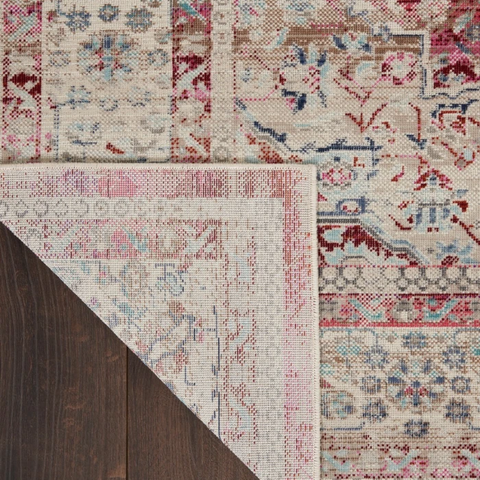Nourison Vintage Kashan Area Rug VKA07-Red/Ivory