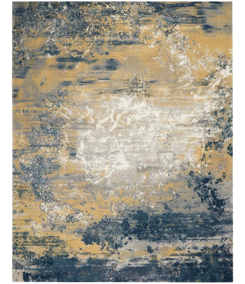 Nourison Twilight Area Rug TWI22 Navy Gold 12' x 15'