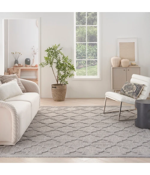 Nourison Easy Care Area Rug NES01 Silver Grey