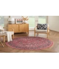 Nicole Curtis Machine Washable Series 1 Brick SR102 7 ft. 10 in. Round Rug
