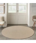 Nourison Washable Solutions Natural WSL01 8 ft. X Round Rug
