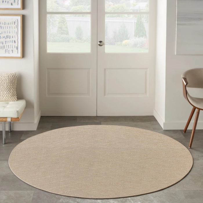 Nourison Washable Solutions Natural WSL01 8 ft. X Round Rug
