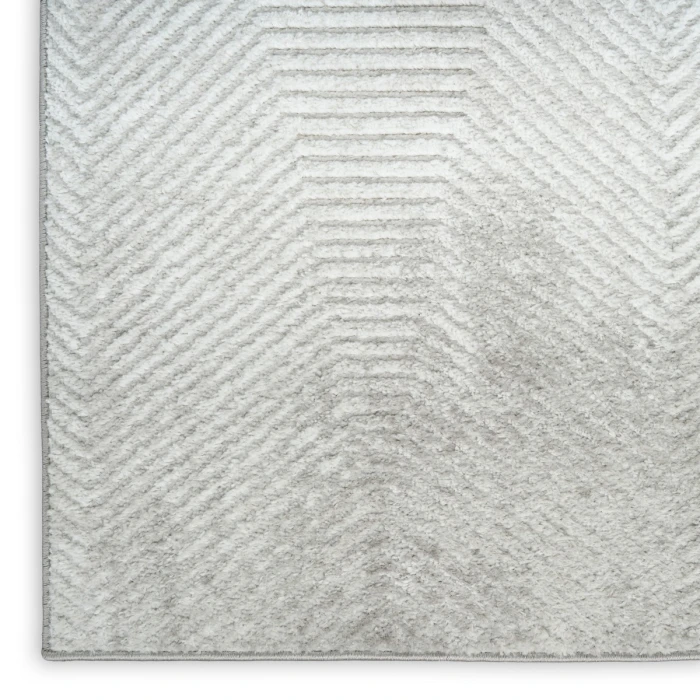 Nourison Dekor Grey DEK04 2 ft. X 4 ft. Rect. Rug