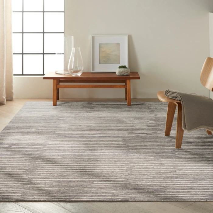 Calvin Klein Linear Area Rug LNR01 Grey