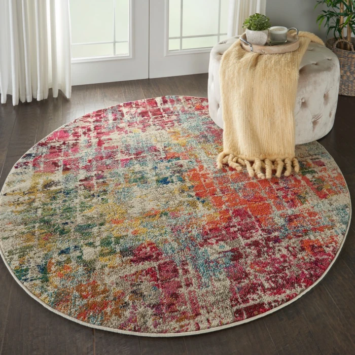 Nourison Celestial Area Rug CES13-Pink/Multicolor