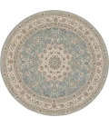 Nourison Living Treasures Round Area Rug LI15-Aqua/Ivory