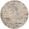 Nourison Home Quarry QUA01 Beige Grey 4 ft. Round Area Rug
