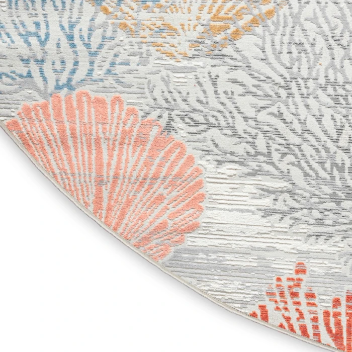 Nourison Seaside Multicolor SDS04 5 ft. X Round Rug