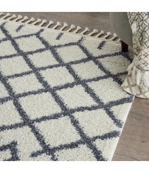 Nourison Moroccan Shag Area Rug MRS01-White