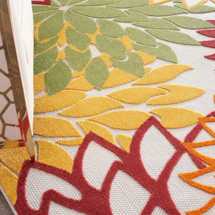 Nourison Aloha Area Rug ALH05-Red Multi Colored