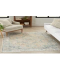 Nourison Astra Machine Washable Beige Blue ASW12 4 ft. X 6 ft. Rectangle Rug