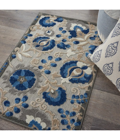Nourison Aloha Area Rug ALH17-Natural/Blue