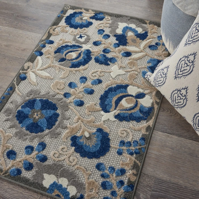 Nourison Aloha Area Rug ALH17-Natural/Blue