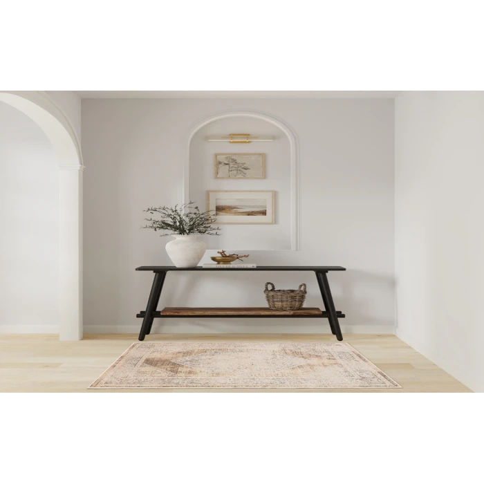 Nourison Astra Machine Washable Beige ASW13 2 ft. 2 in. X 4 ft. Rectangle Rug
