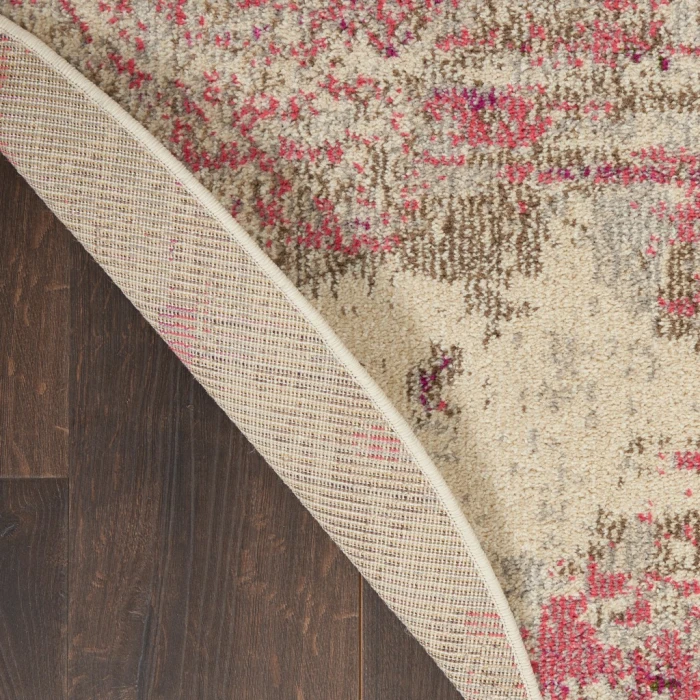 Nourison Celestial Round Area Rug CES02-Ivory/Pink