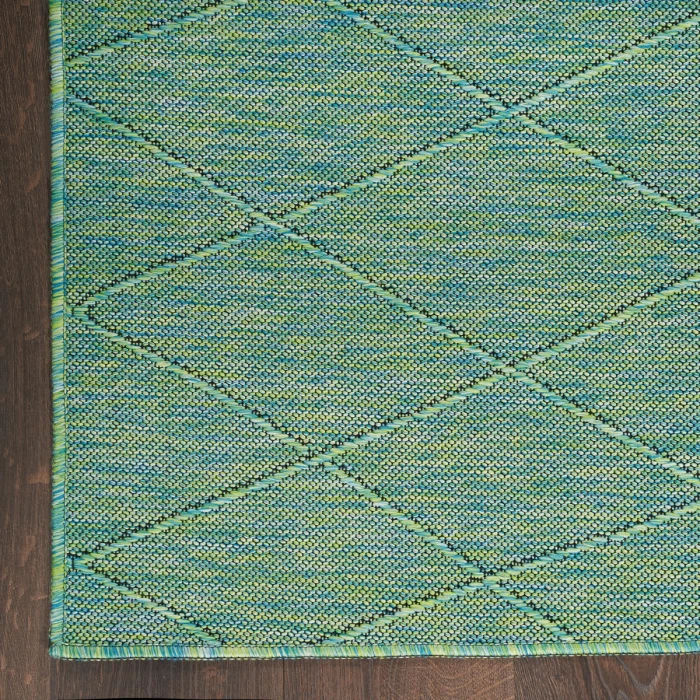 Nourison Washable Solutions Blue/Green WSL01 7 ft. X 10 ft. Rect. Rug