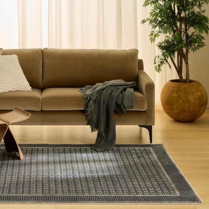 Nourison Home Nordic Black Taupe NRC03 4 ft. X 6 ft. Rectangle Rug