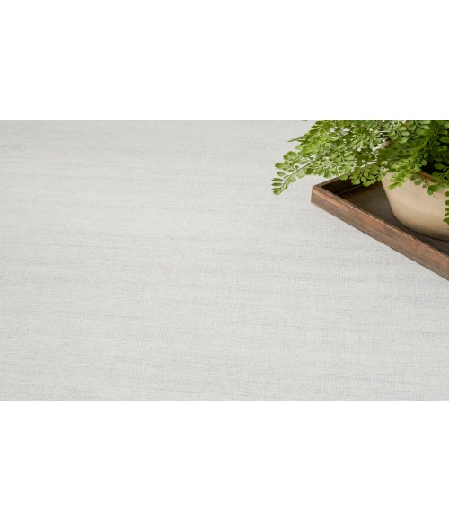 Nourison Washable Essentials Ivory Grey WAE01 6 ft. X 9 ft. Rectangle Rug