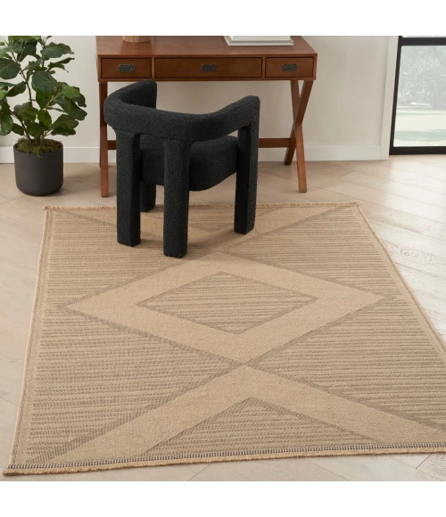 Nourison Washable Jute Natural Beige WSJ01 4 ft. X 6 ft. Rect. Rug