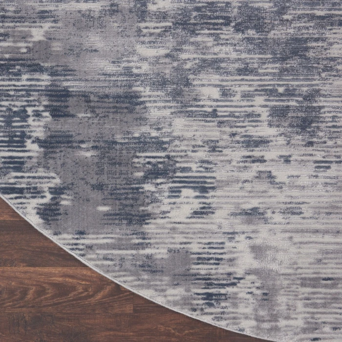 Nourison Rustic Textures Area Rug RUS05 Grey 7'10" Round