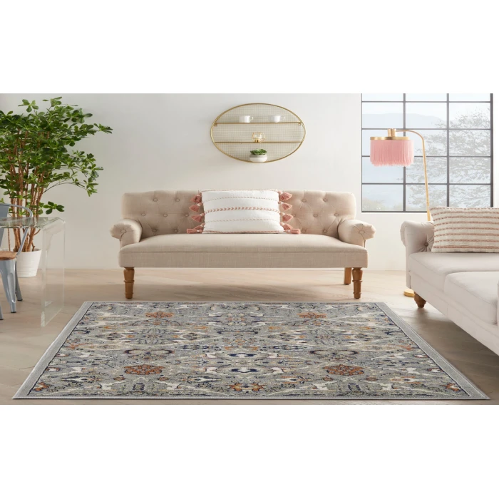 Nourison Allur Grey ALR03 4 ft. X 6 ft. Rectangle Rug
