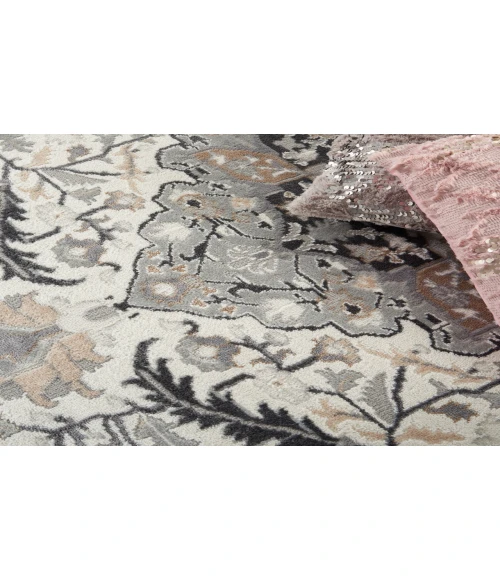 Nourison Elation Ivory Grey ETN09 6 ft. X 9 ft. Rectangle Rug