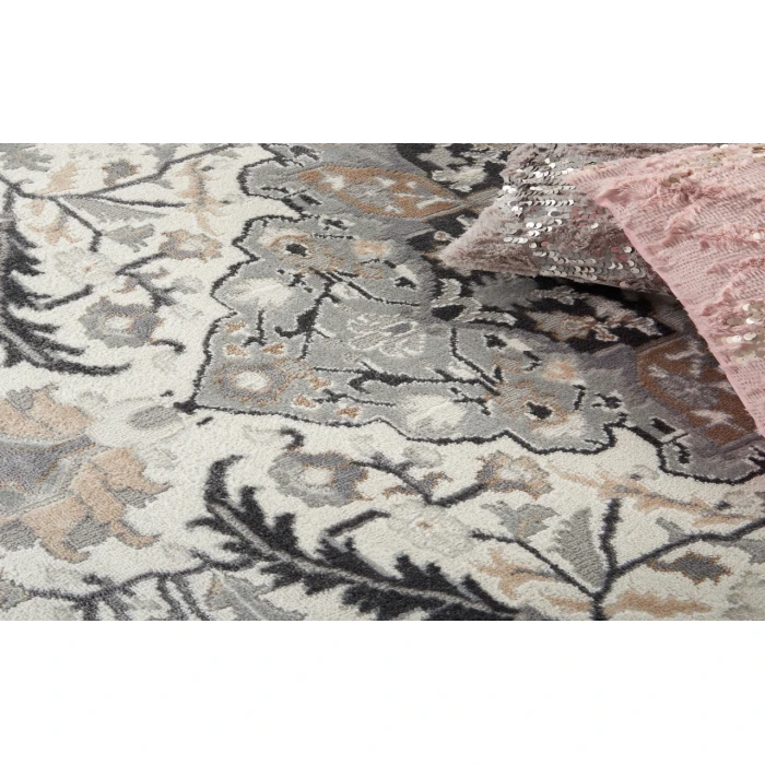 Nourison Elation Ivory Grey ETN09 6 ft. X 9 ft. Rectangle Rug