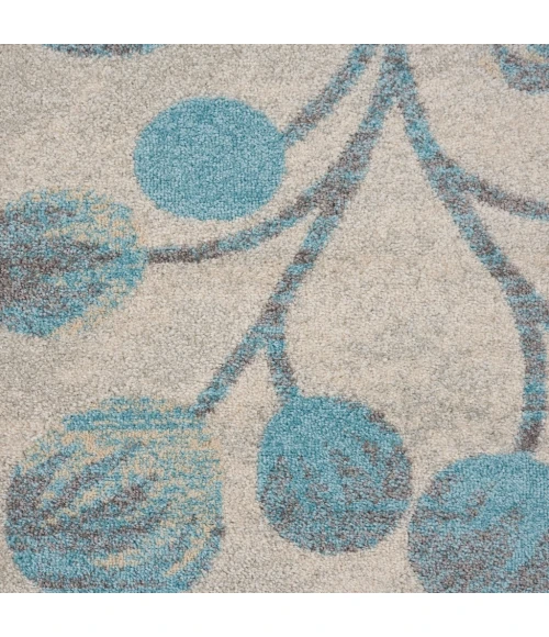 Nourison Tranquil Area Rug TRA03-Ivory/Turquoise