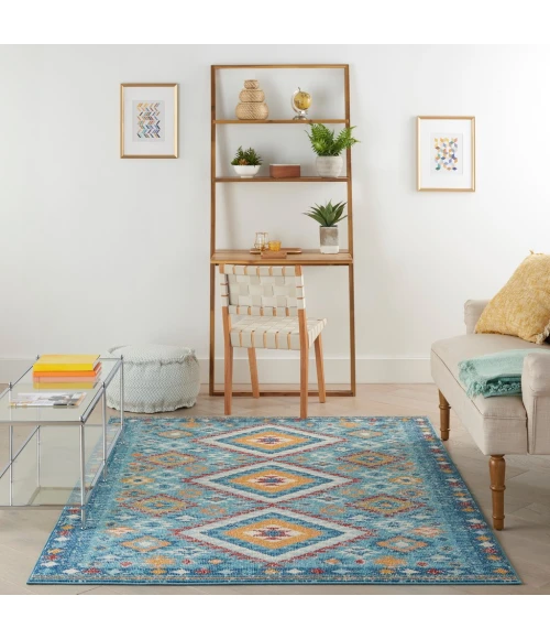 Nourison Passion Area Rug PSN47-Blue/Multicolor