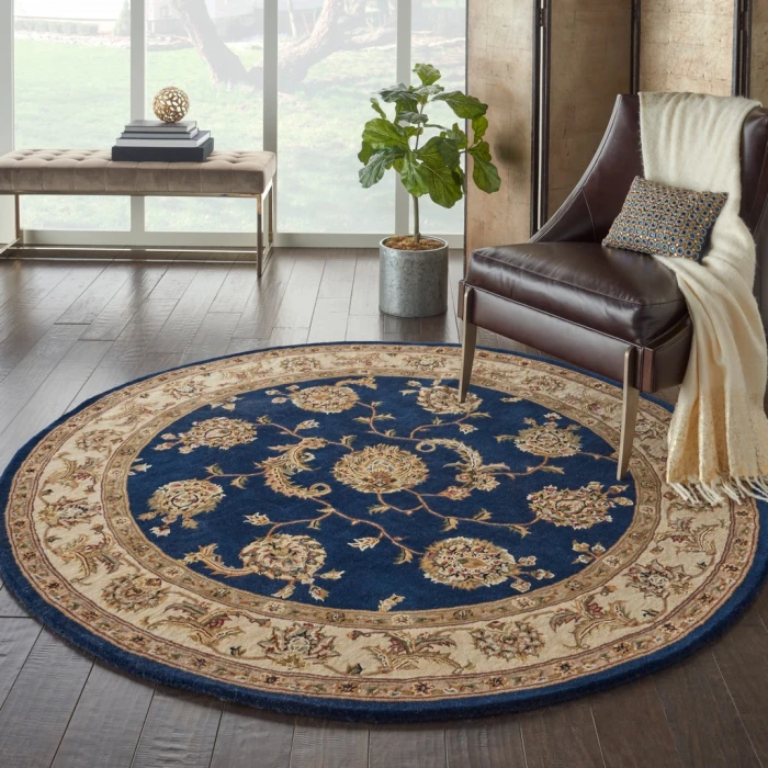 Nourison 2000 Round Area Rug 2022-Navy