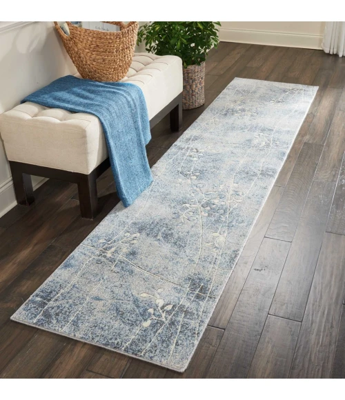 Nourison Somerset Runner Area Rug ST74-Silver/Blue