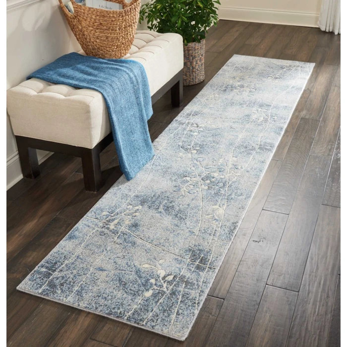 Nourison Somerset Runner Area Rug ST74-Silver/Blue