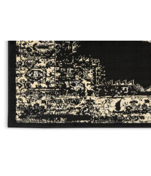 Nourison Grafix Black GRF14 2 ft. X 6 ft. Rectangle Rug