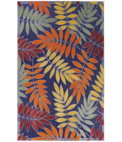 Nourison Home Aloha ALH18 Navy Multicolor 6 ft. X 9 ft. Area Rug