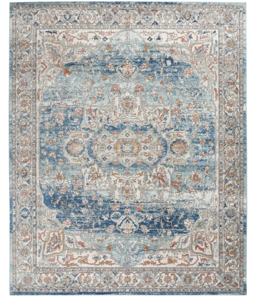 Nourison Quarry Ivory Blue QUA11 8 ft. X 10 ft. Rect. Rug