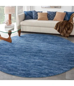 Nourison Home Nourison Essentials NRE01 Navy Blue 8 ft. Round Area Rug