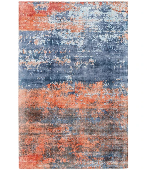 kathy ireland Home Safari Dreams Area Rug KI374-Blue/Brick