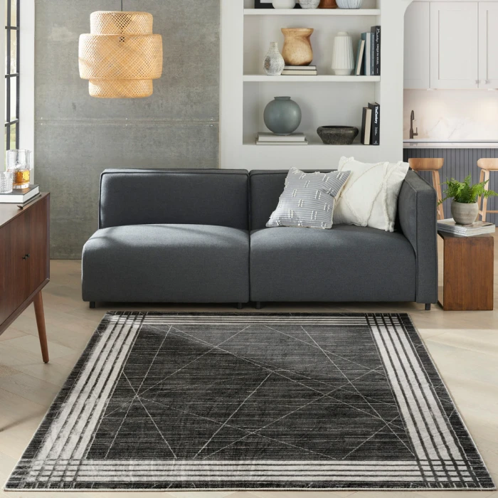 Nourison Desire Area Rug DSR01 Charcoal/Silver