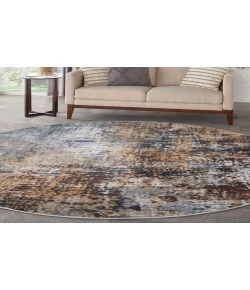 Nourison Home Astra Machine Washable ASW07 Multicolor 5 ft. 3 in. Round Area Rug