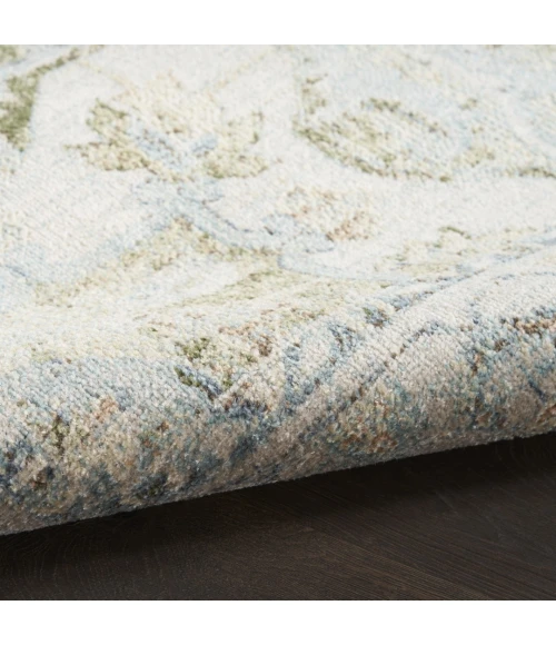 Nourison Astra Machine Washable Blue Green ASW12 10ft. x 14ft. Rect. Rug