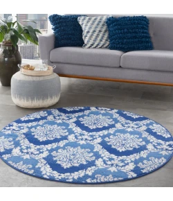 Nourison Home Whimsicle WHS01 Blue 5 ft. Round Area Rug