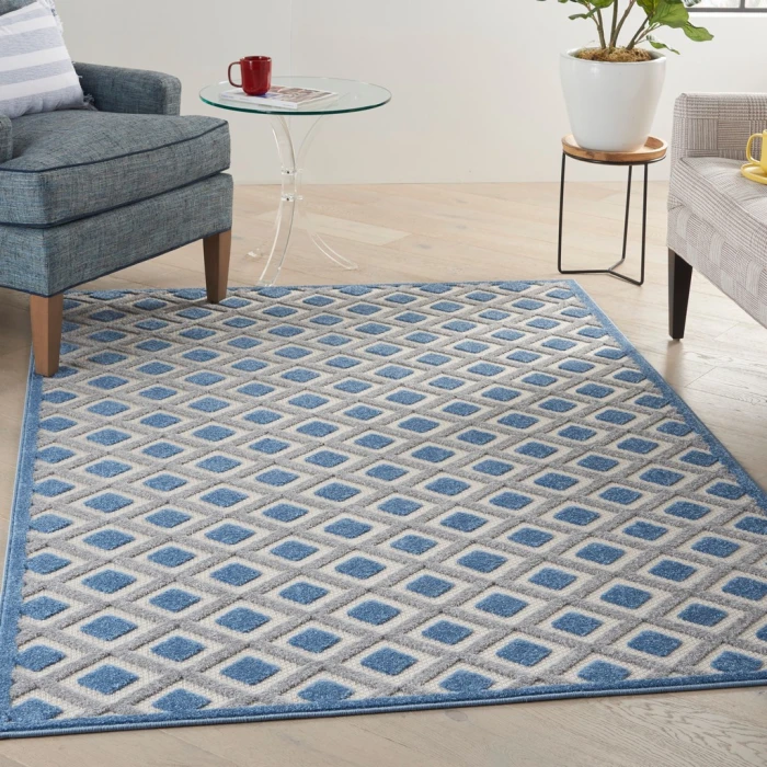 Nourison Aloha Area Rug ALH26-Blue/Grey